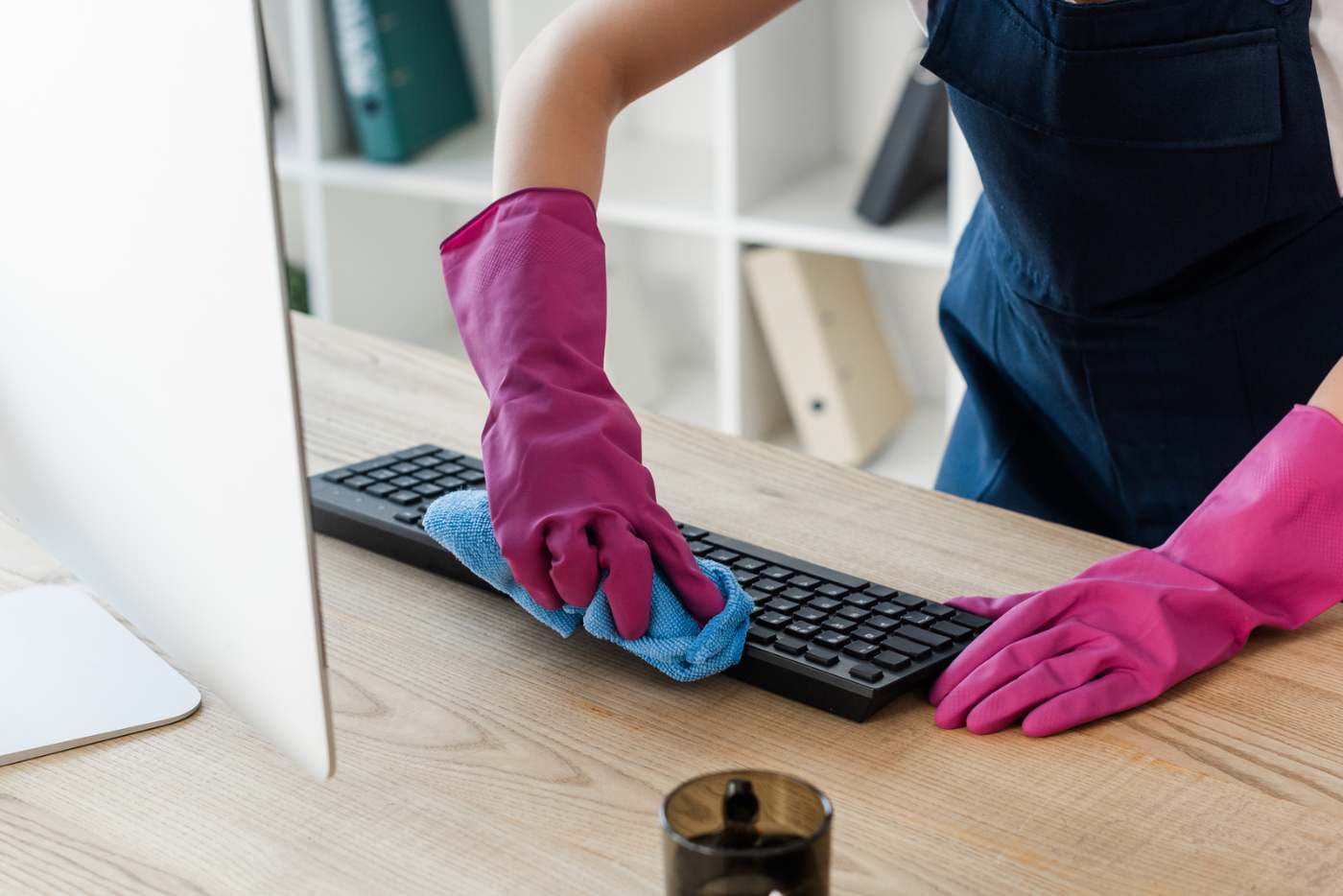 Cleaning Office Keyboard