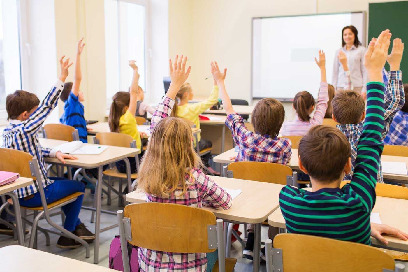 School Classroom With Children