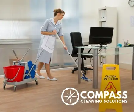 Office Cleaning Company Staff at Work Office Cleaning Company Staff at Work